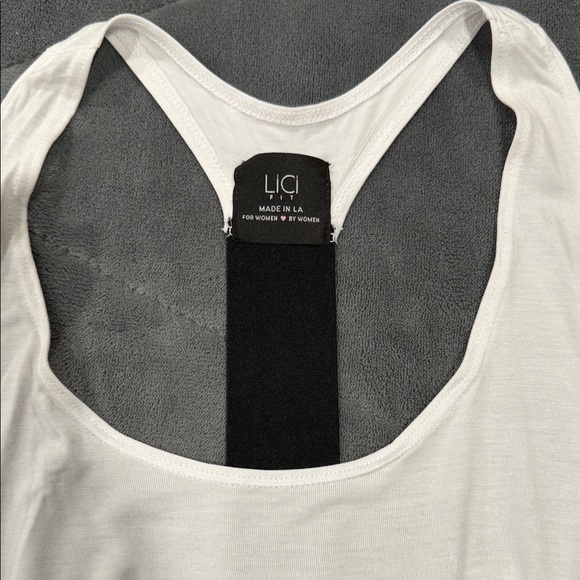 White Racerback Tank Top - Picture 6 of 8